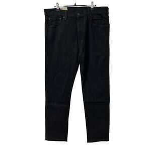 Levis 508 Tapered Leg Jeans Men's 36x30 Black Zip Fly Classic Dark Wash NEW